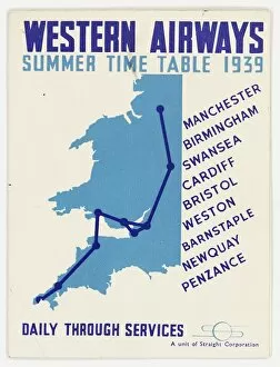 The Blue Collection: Cover design, Western Airways timetable