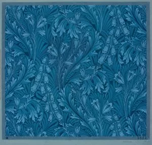 The Blue Collection: Design for Wallpaper with bluebells