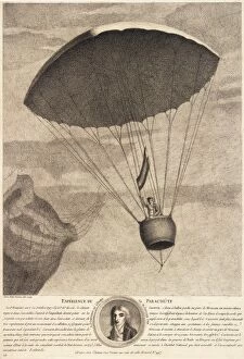 Garnerin descending in his parachute, Paris